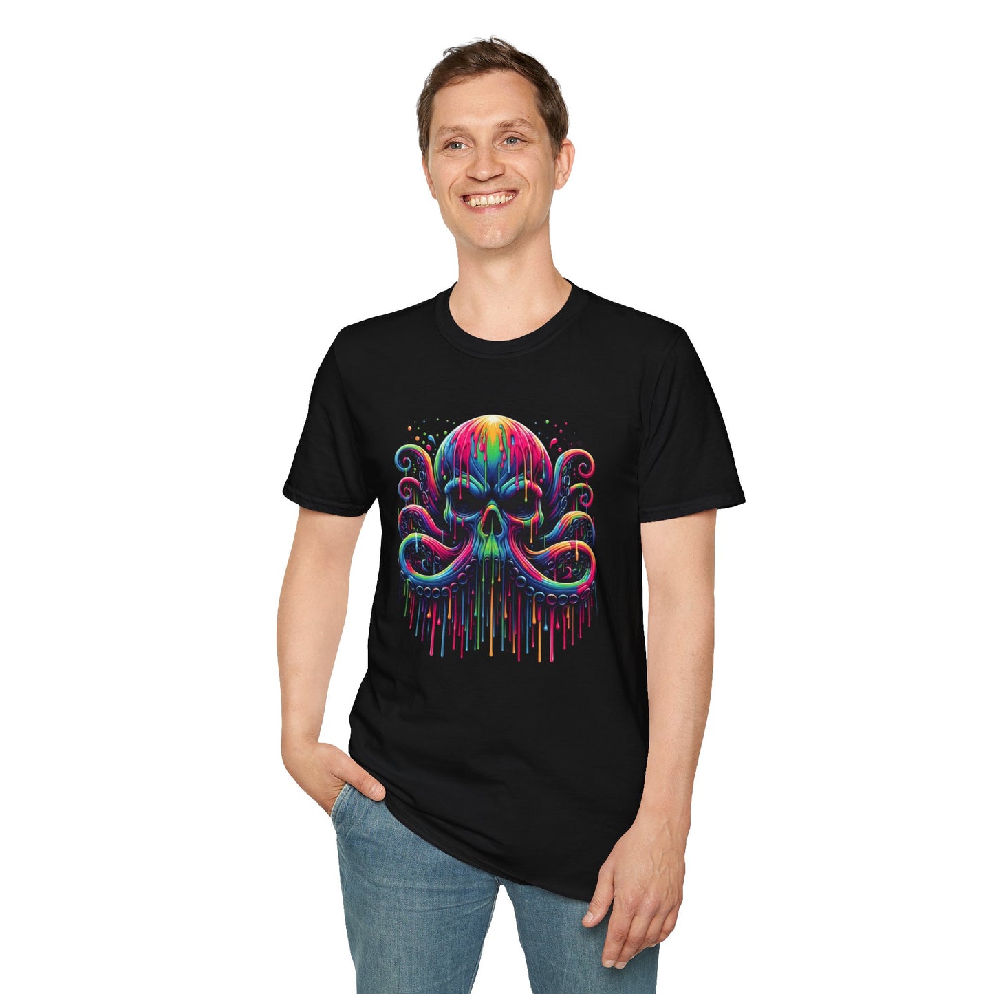 Colorful Skeleton Octopus T-shirt