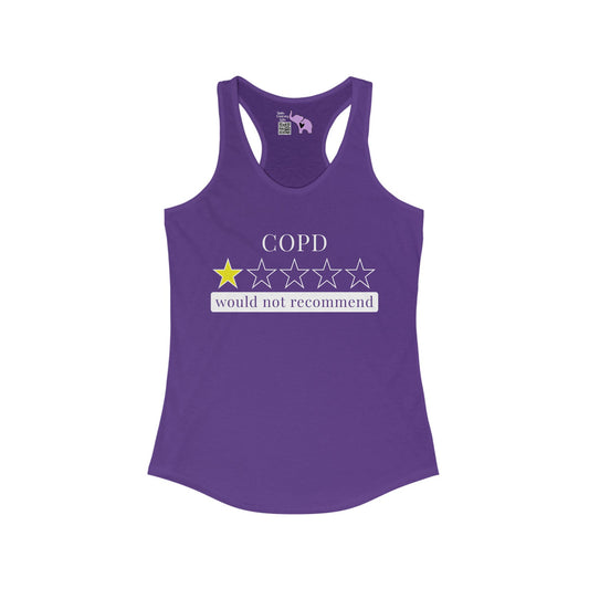 COPD 1 Star Would Not Recommend Women's Ideal Racerback Tank
