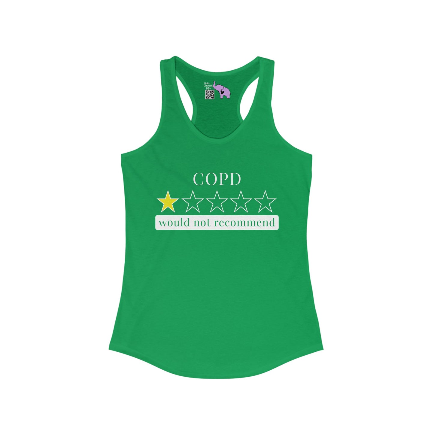 COPD 1 Star Would Not Recommend Women's Ideal Racerback Tank