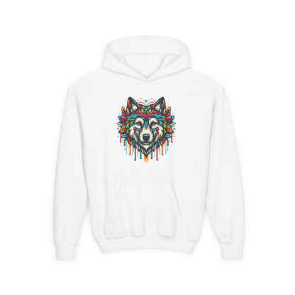 Colorful Wolf 2 Youth Hoodie