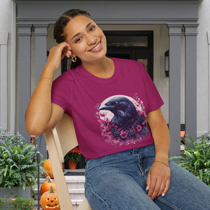 Floral Raven Adult T-shirt