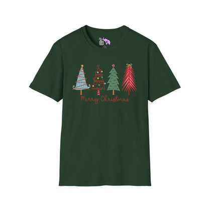 Merry Christmas Trees Adult T-shirt