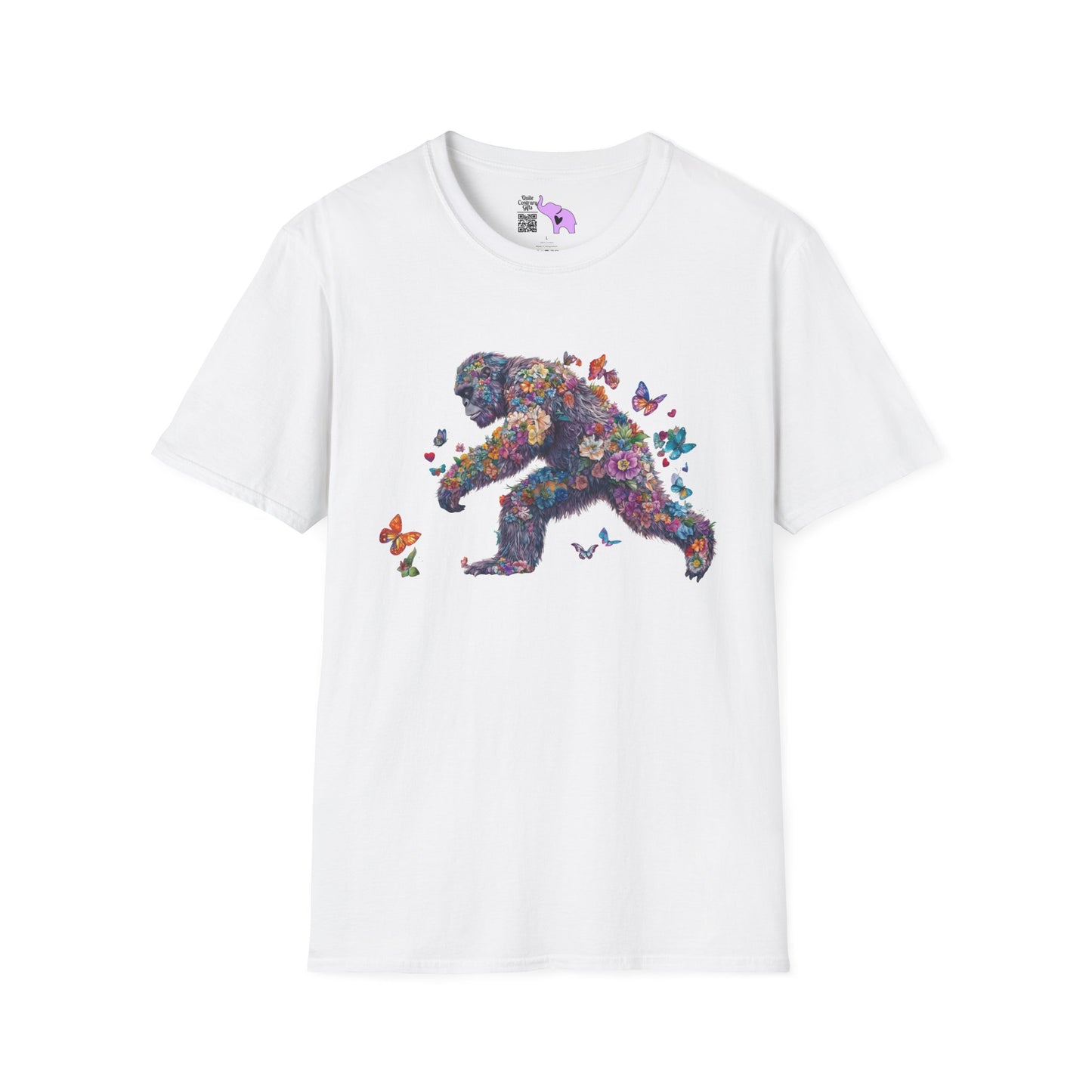 Flowers & Butterflies Bigfoot Adult T-shirt
