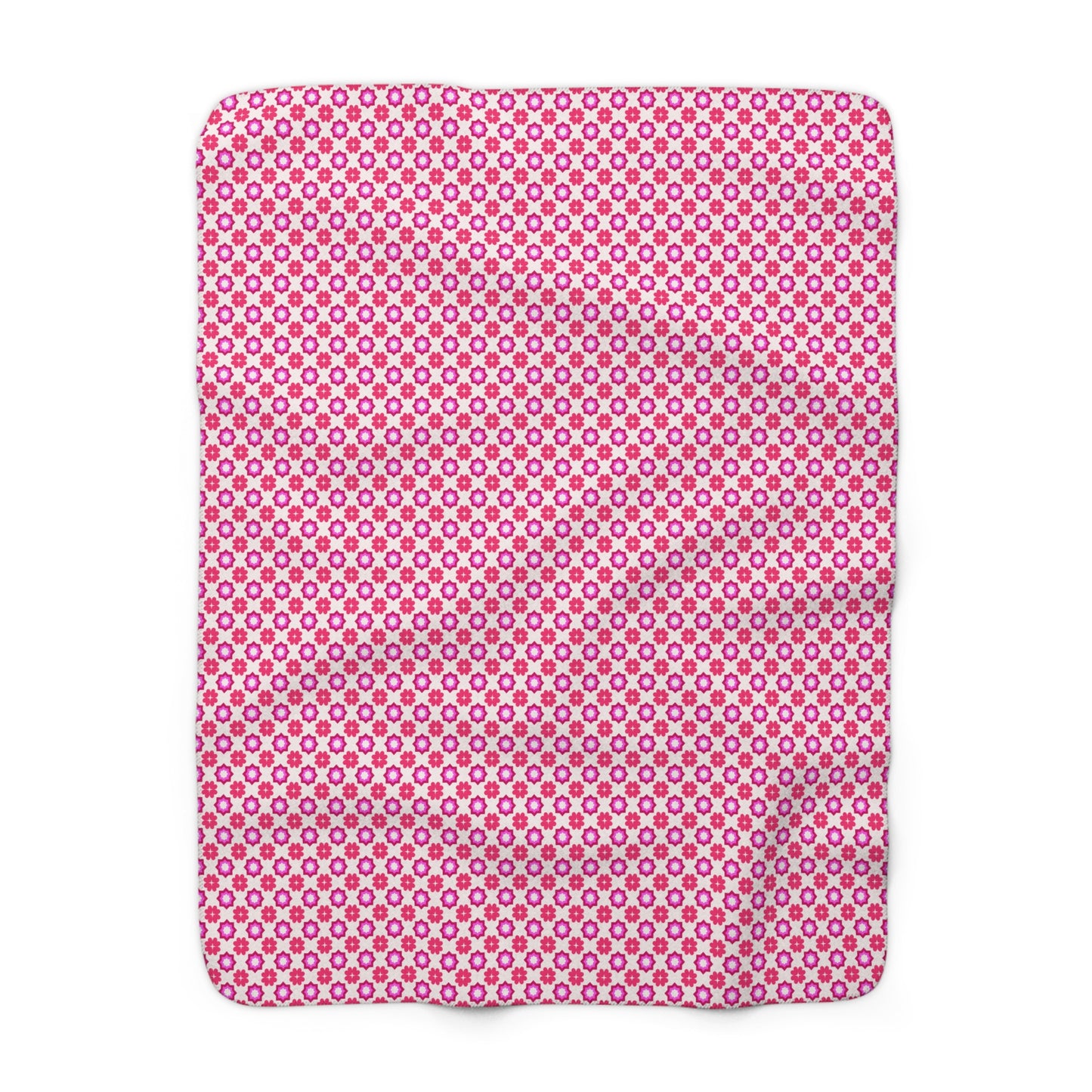 Rosy Star Garden Fleece Blanket