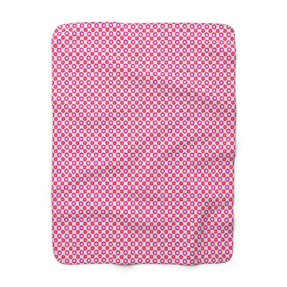 Rosy Star Garden Fleece Blanket