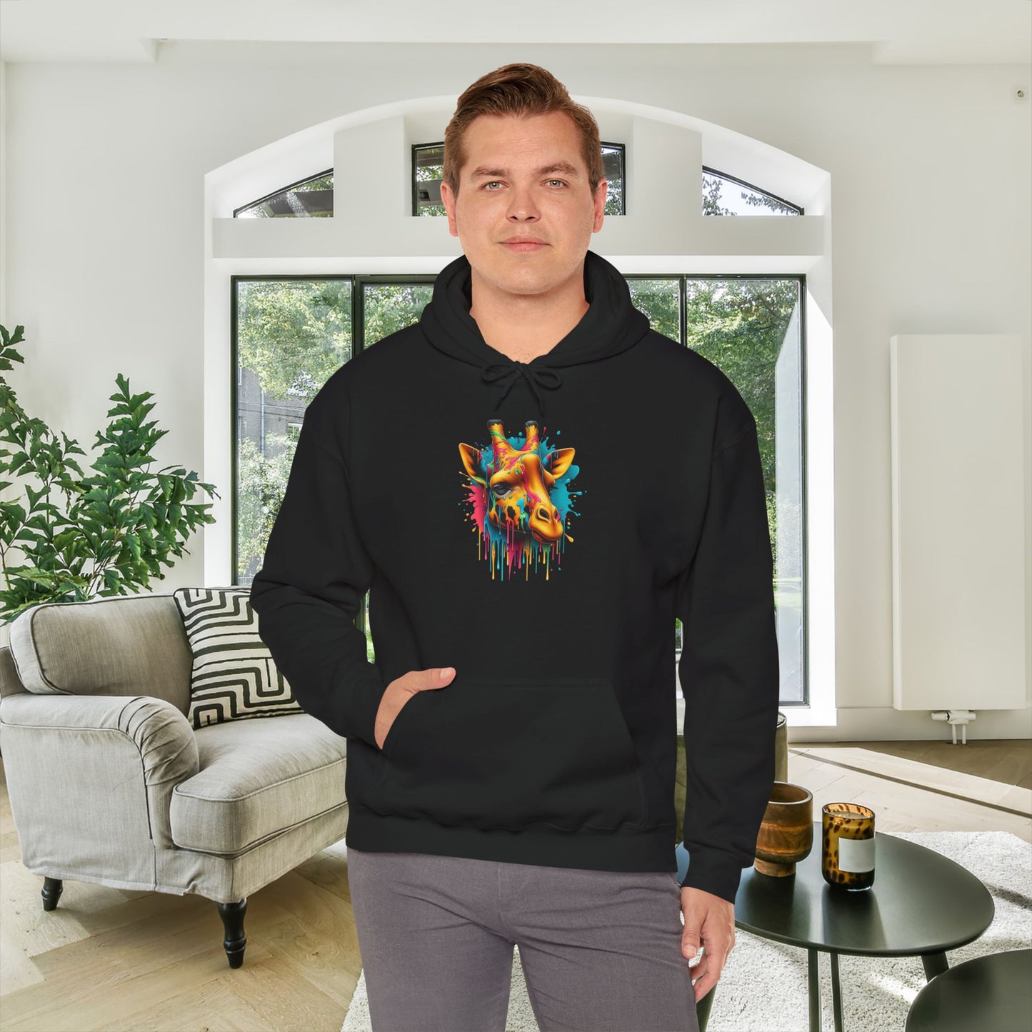 Colorful Giraffe Heavy Blend™ Hooded Sweatshirt