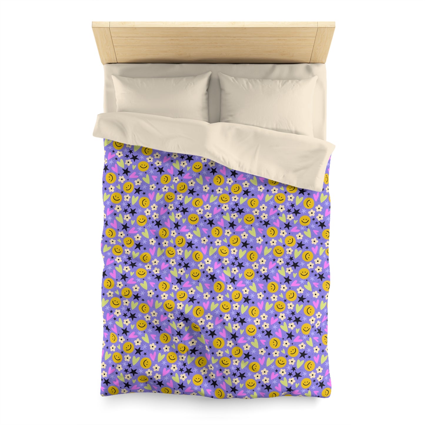 Happy Little Things Microfiber Duvet Cover