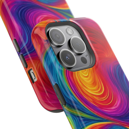 Tie Dye Color Swirl MagSafe® Compatible Tough Case for iPhone