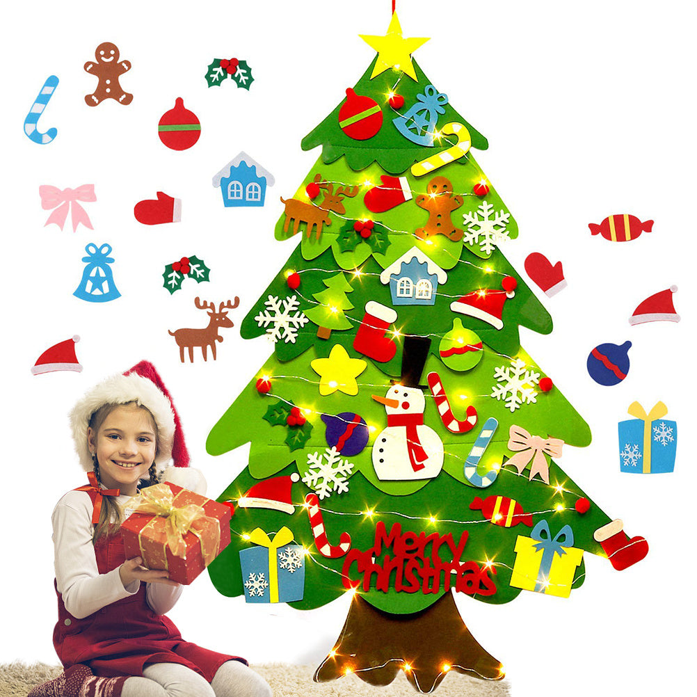 Felt Christmas Tree w/Lights