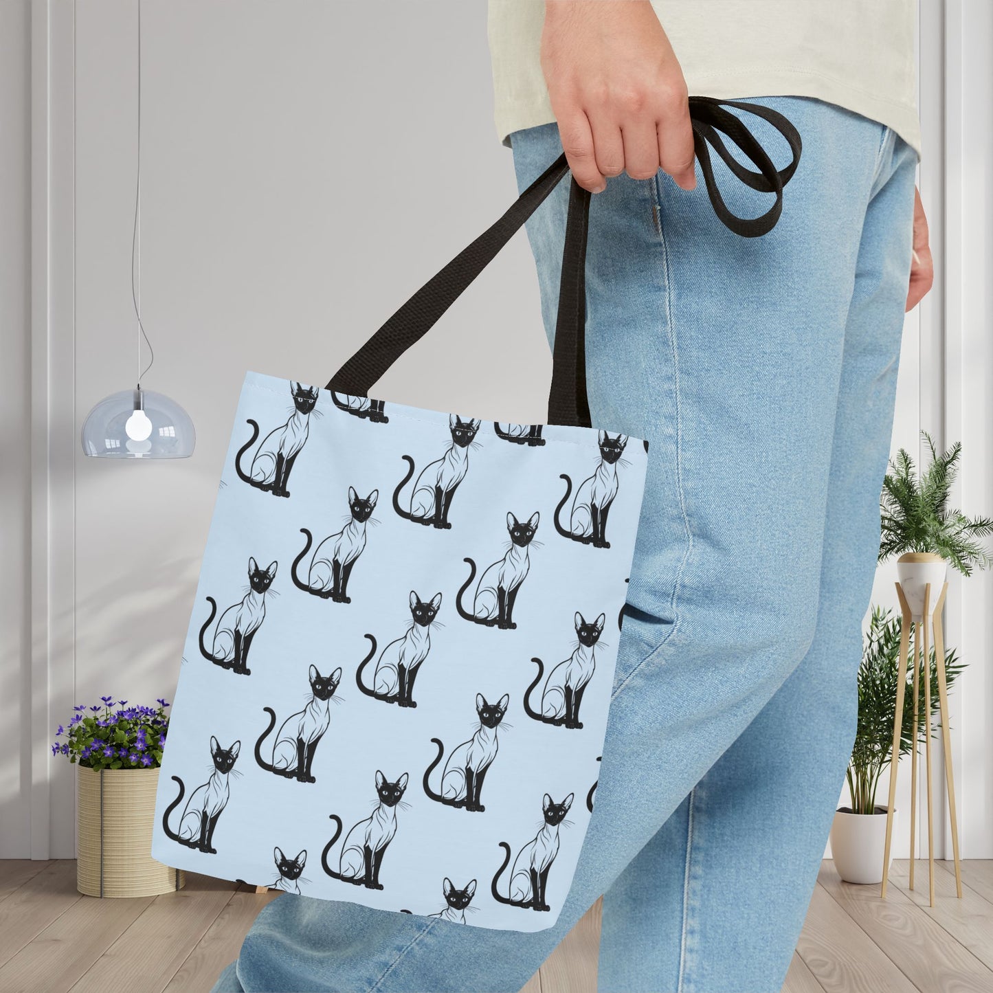 Siamese Charm – Ocean Breeze Canvas Tote Bag