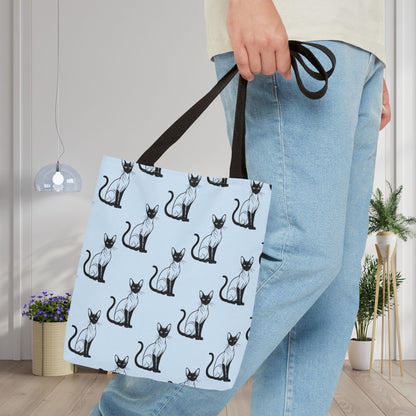 Siamese Charm – Ocean Breeze Canvas Tote Bag