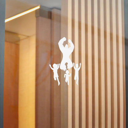 Bigfoot Chasing Family Decal