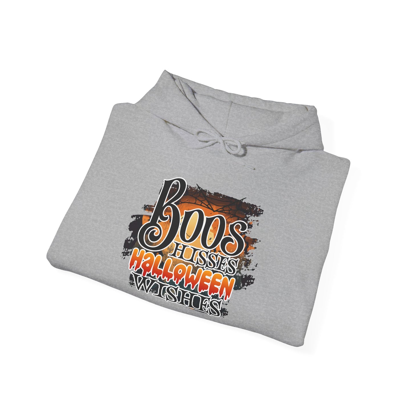 Boos Hisses Halloween Wishes Heavy Blend™ Hooded Sweatshirt
