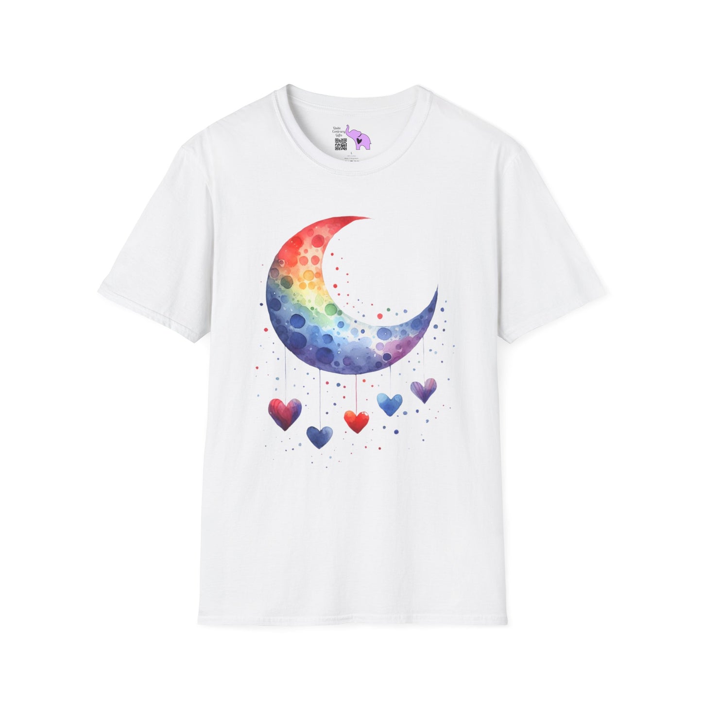 Colorfall Heart Moon Adult T-shirt