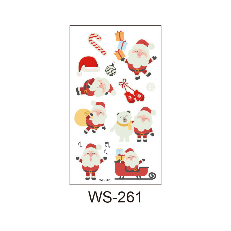 Christmas-themed Santa Claus Glow In The Dark Temporary Tattoos