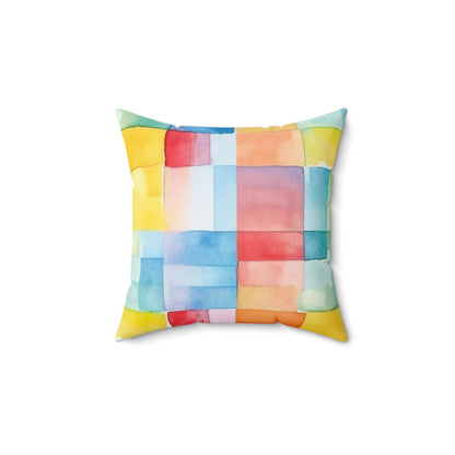 Mosaic Meadows Throw Pillow
