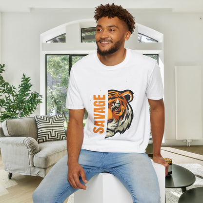 Savage Tiger Adult T-shirt