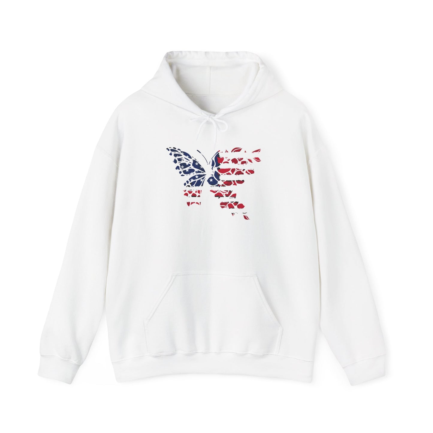 American Flag Butterfly Heavy Blend™ Hooded Sweatshirt