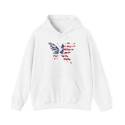 American Flag Butterfly Heavy Blend™ Hooded Sweatshirt