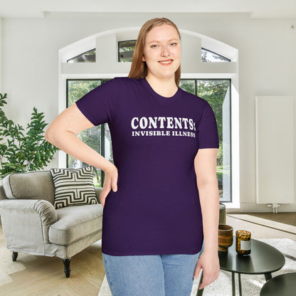 Contents: Invisible Illness Adult T-shirt