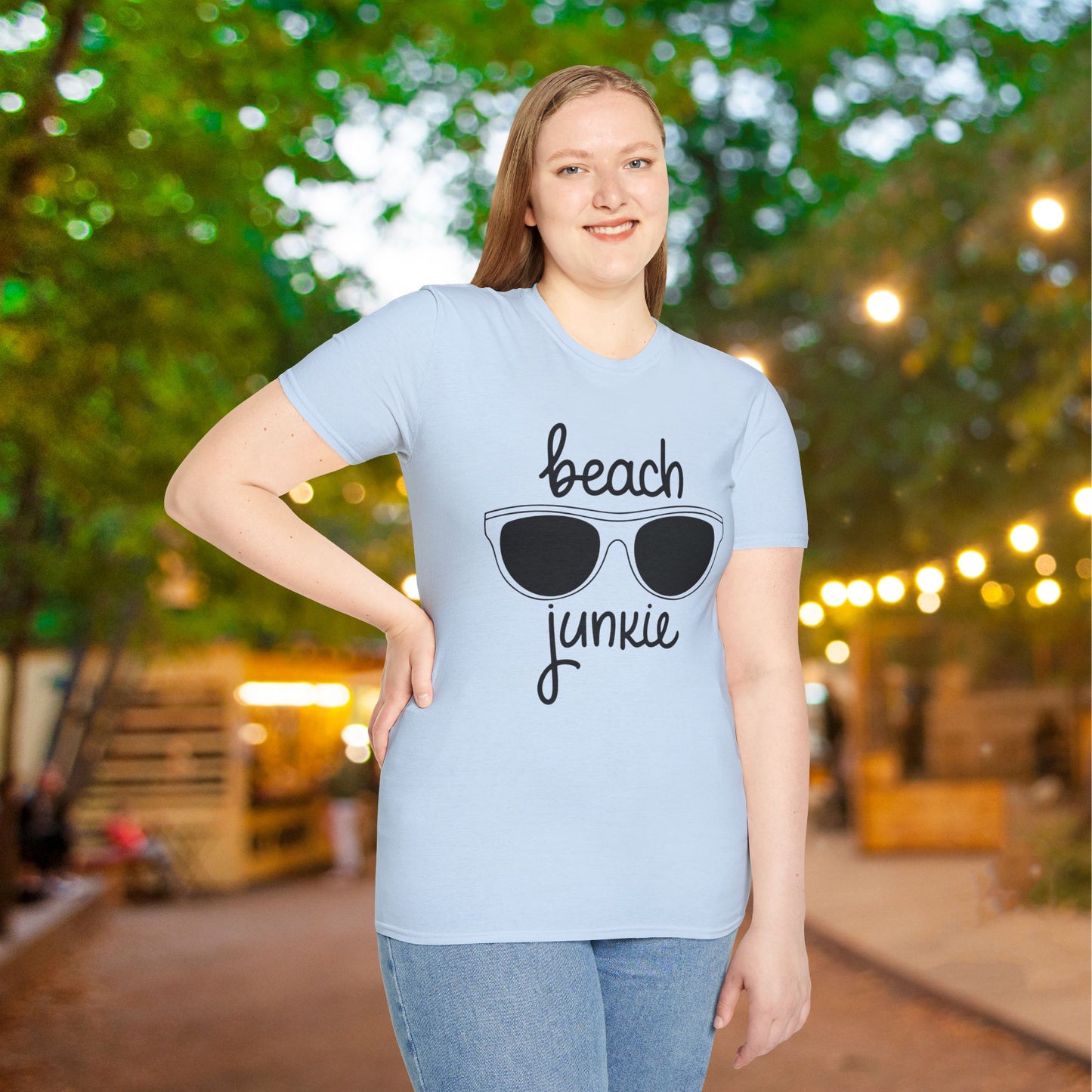 Beach Junkie Adult T-shirt