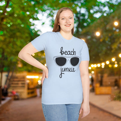 Beach Junkie Adult T-shirt