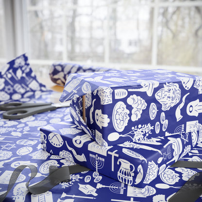 Mosaic of Light Hanukkah Wrapping Paper
