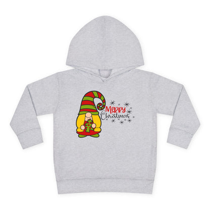 Merry Christmas Girl Gnome Toddler Pullover Fleece Hoodie