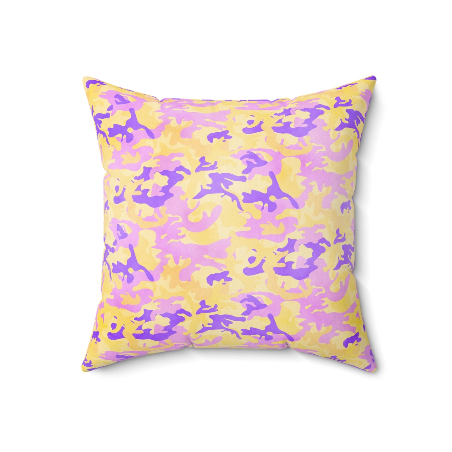 Peach Sorbet Camo Throw Pillow