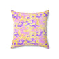 Peach Sorbet Camo Throw Pillow