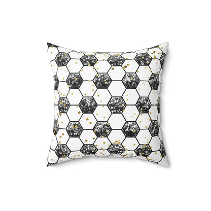 Soccer Gold Rush Throw Pillow