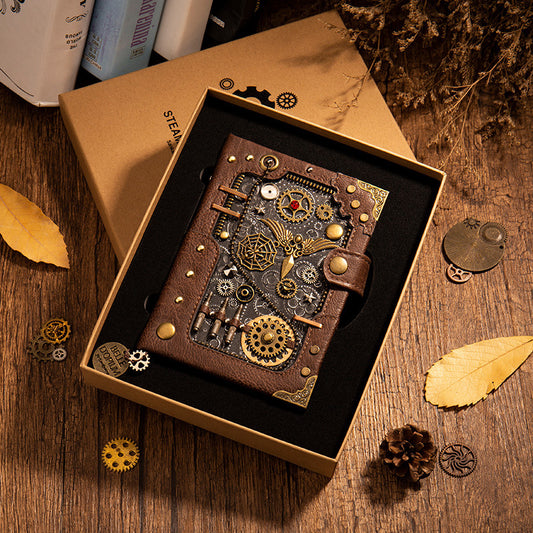 Steampunk Leather-bound Journal Notebook