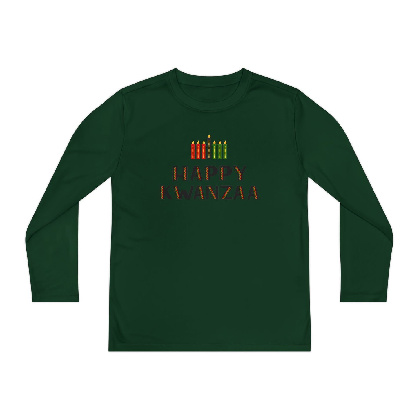 Happy Kwanzaa (Kinara) Youth Long Sleeve Tee