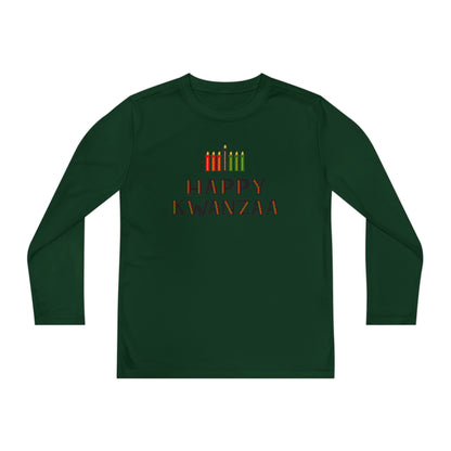 Happy Kwanzaa (Kinara) Youth Long Sleeve Tee
