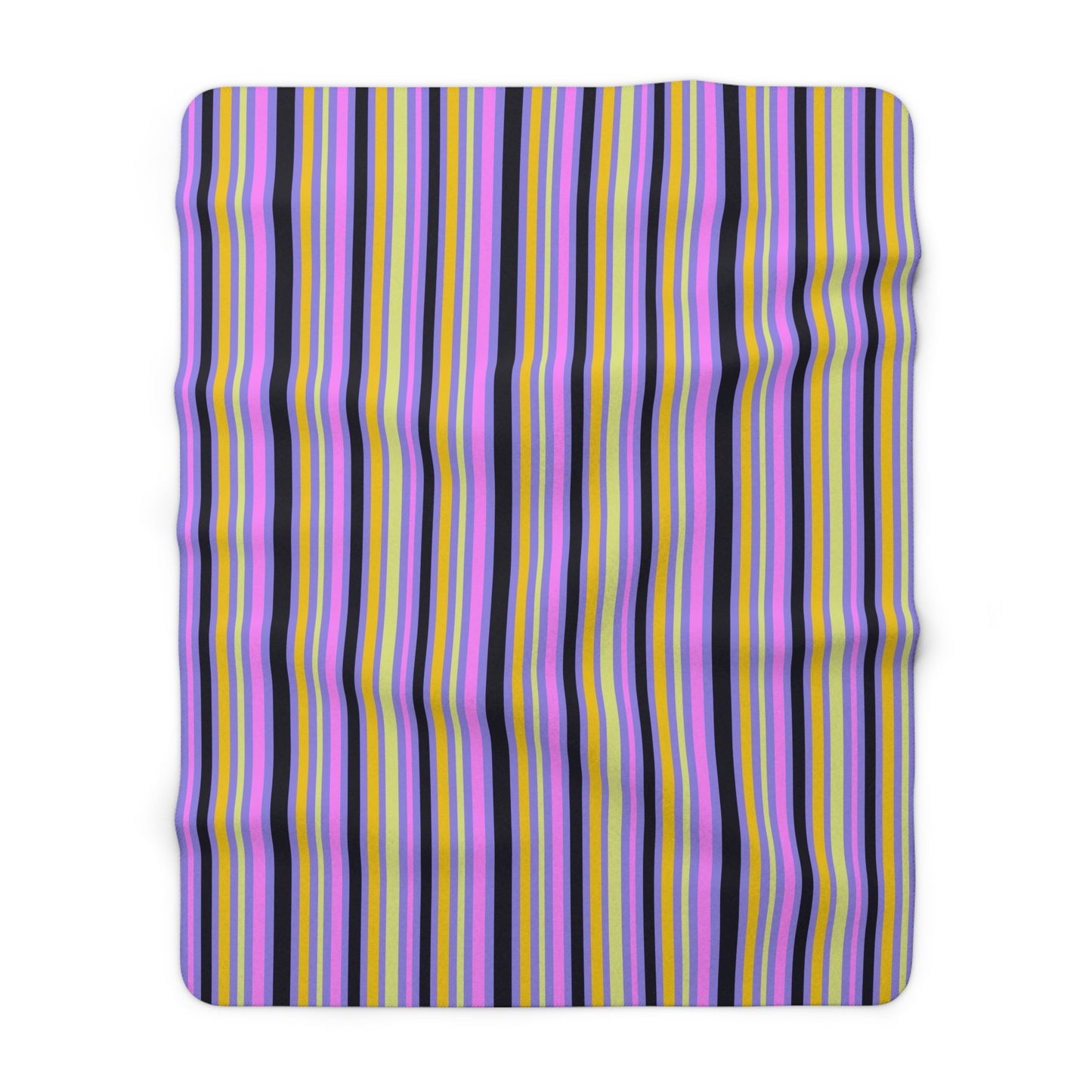 Midnight Pop Stripes Fleece Blanket