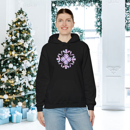 Large Snowflake 3 Adult Heavy Blend™ Hooded Sweatshirt