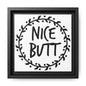 Nice Butt Framed Canvas Bathroom Art