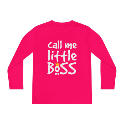 Call Me Little Boss Youth Long Sleeve Tee