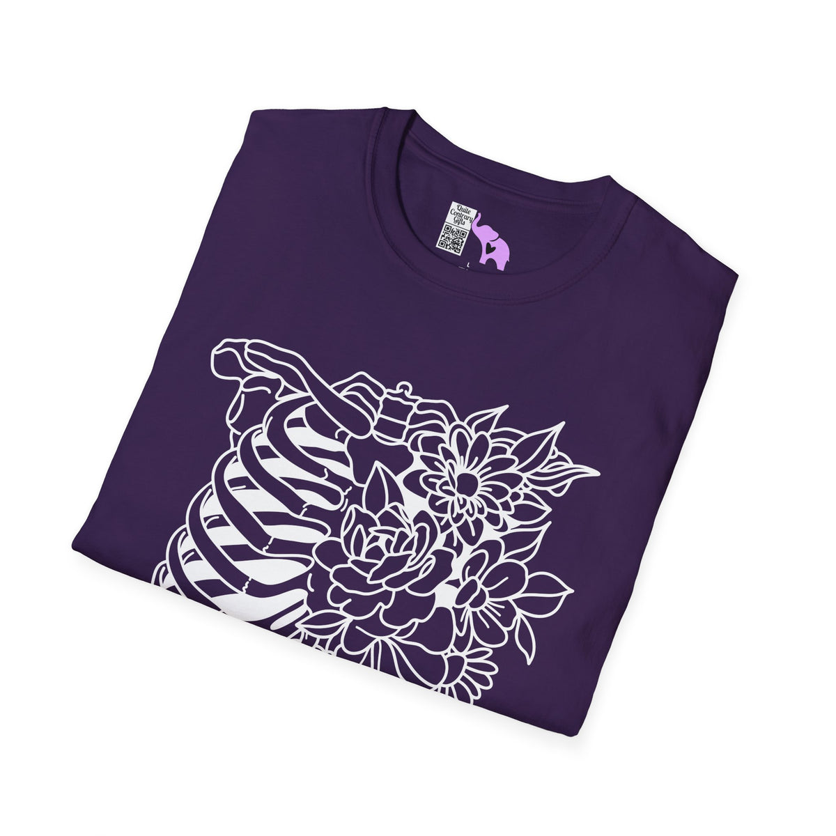 Floral Ribcage Adult T-shirt