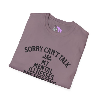 Sorry Can't Talk... Adult T-shirt