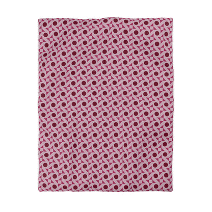 Crimson Pinwheels Microfiber Duvet Cover