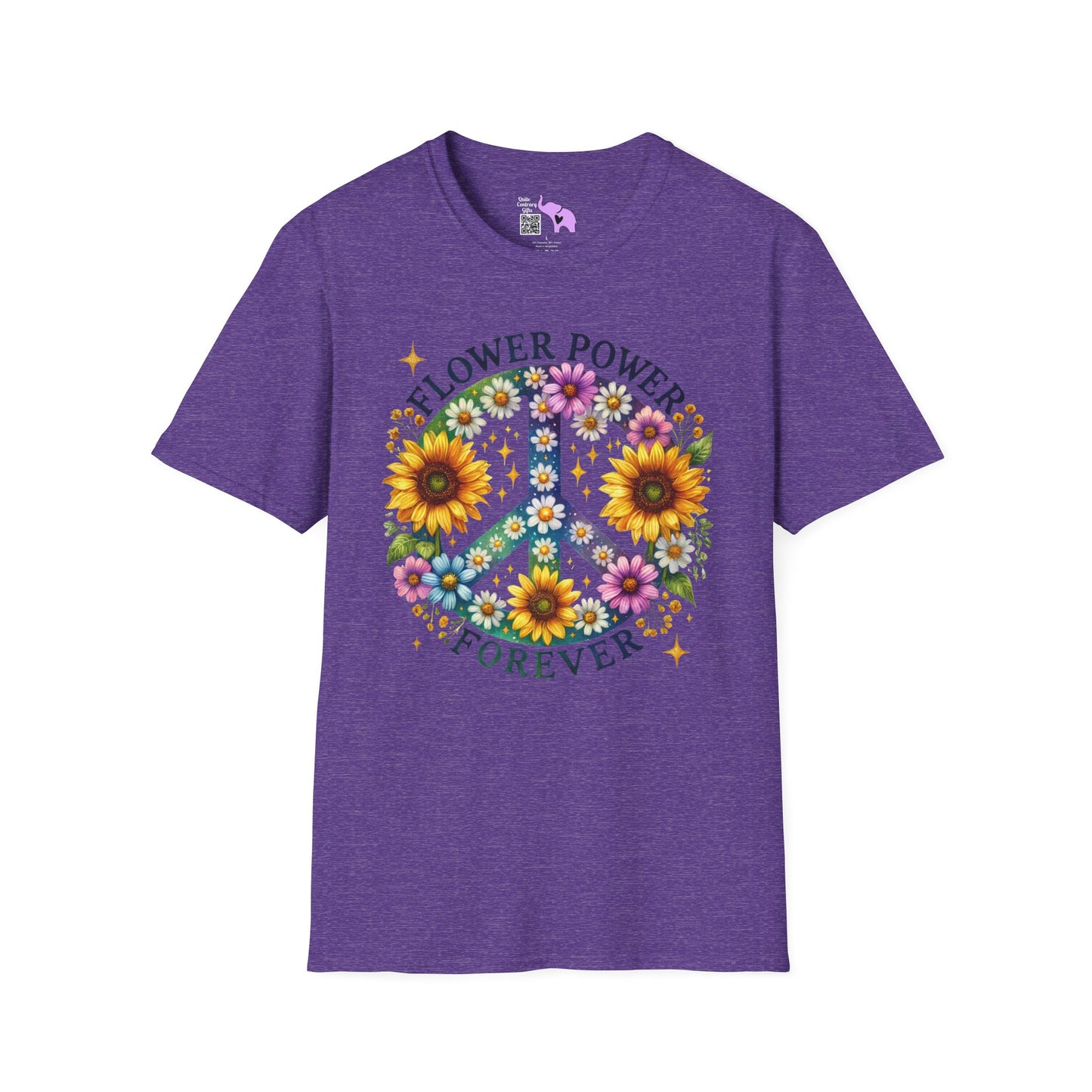 Flower Power Forever Adult T-shirt
