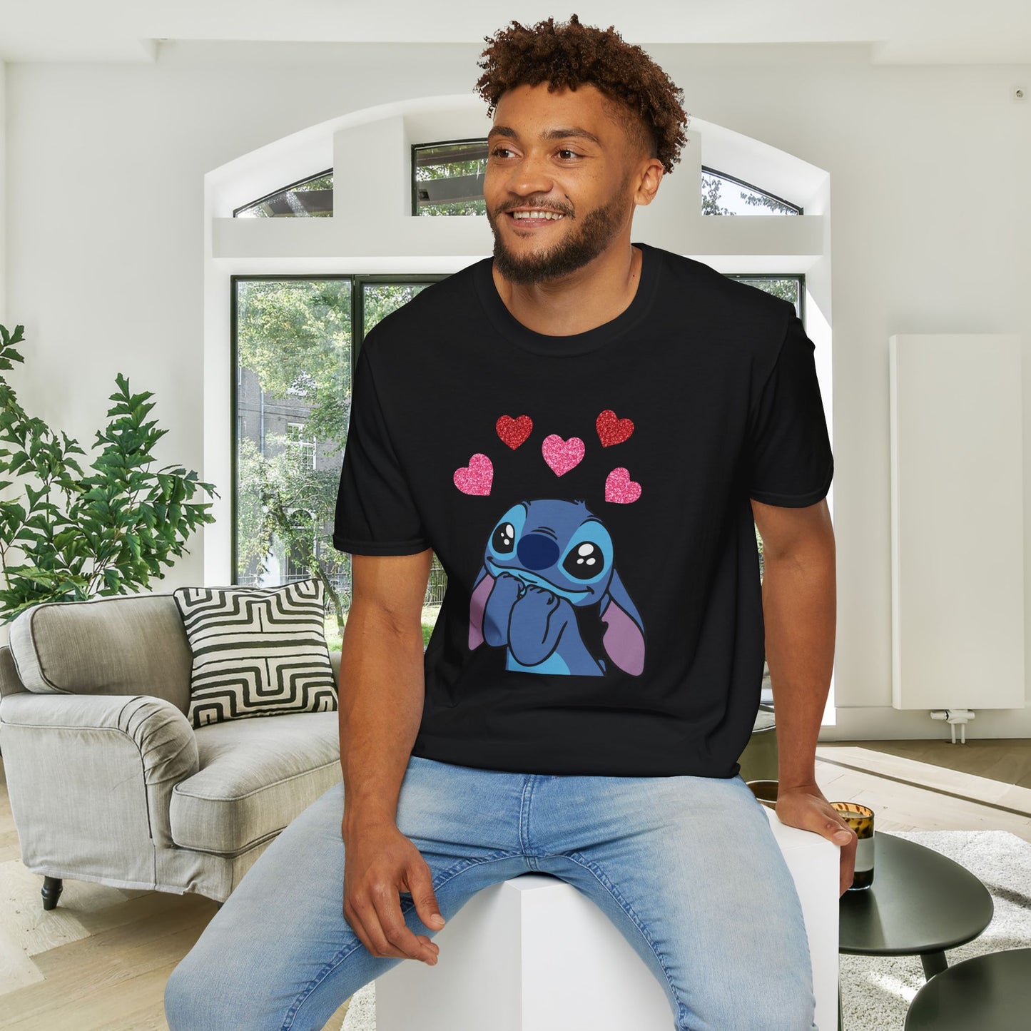 Stitch in Love Adult T-shirt