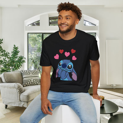 Stitch in Love Adult T-shirt