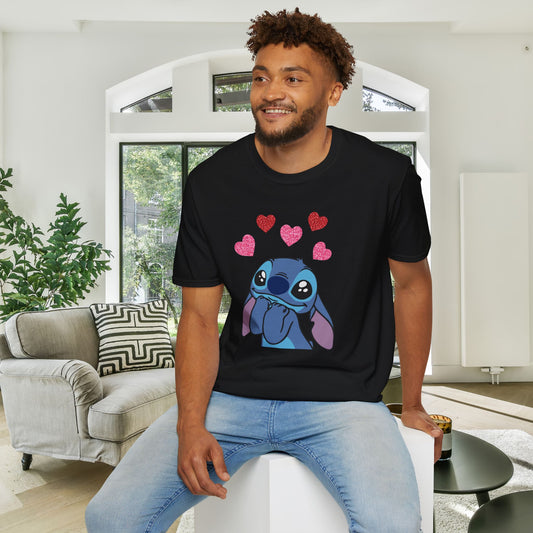Stitch in Love Adult T-shirt