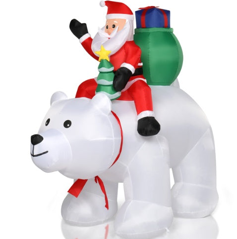Polar Bear Christmas Journey Inflatable