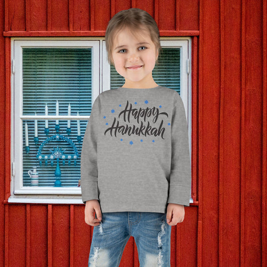 Happy Hanukkah 3 Toddler Long Sleeve Tee