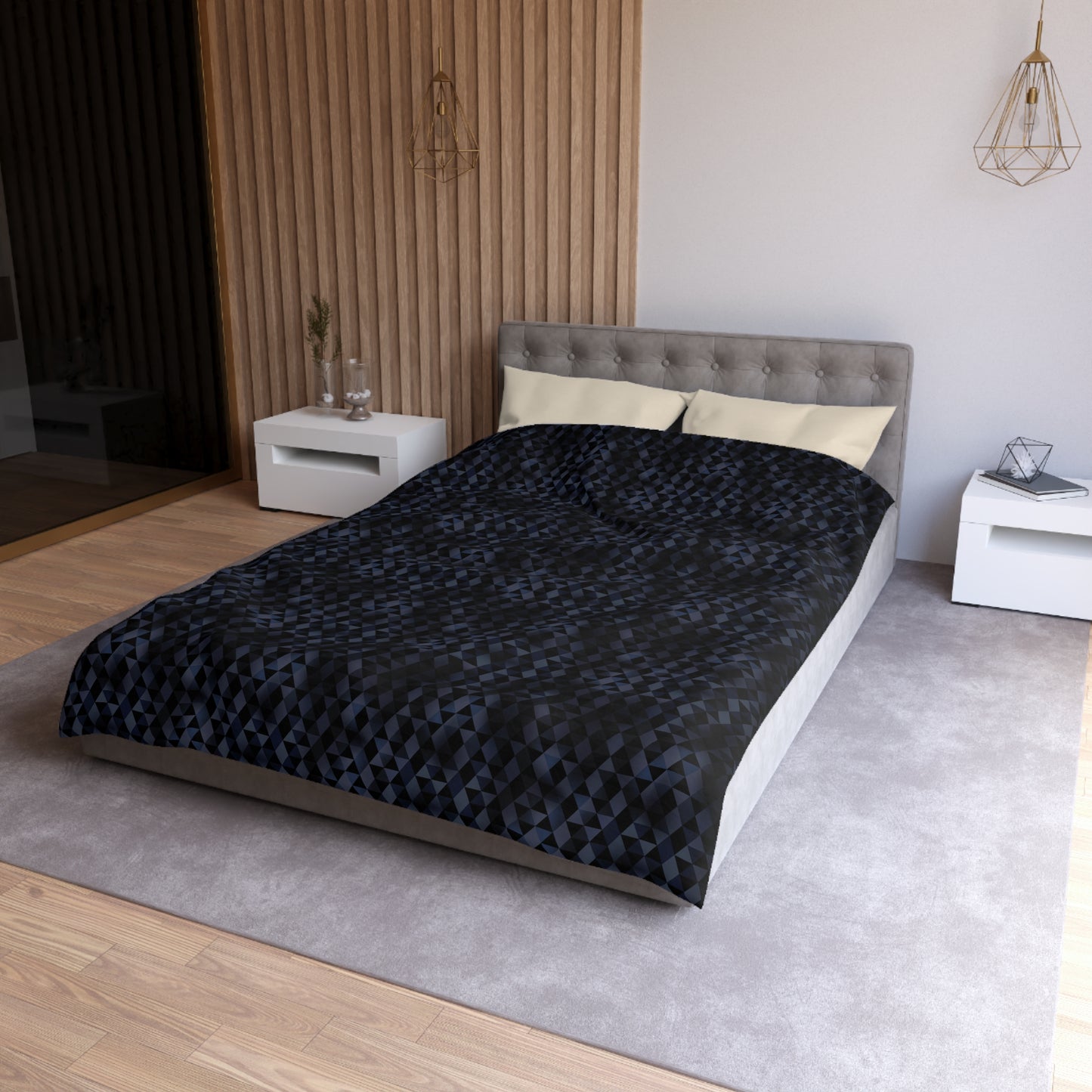 Shadow Facets  Microfiber Duvet Cover