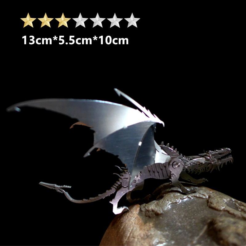 Metallic 3D puzzles: Scorpion, Ice Dragon, T-Rex, Charizard