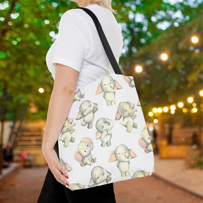 Dancing Elephants Canvas Tote Bag